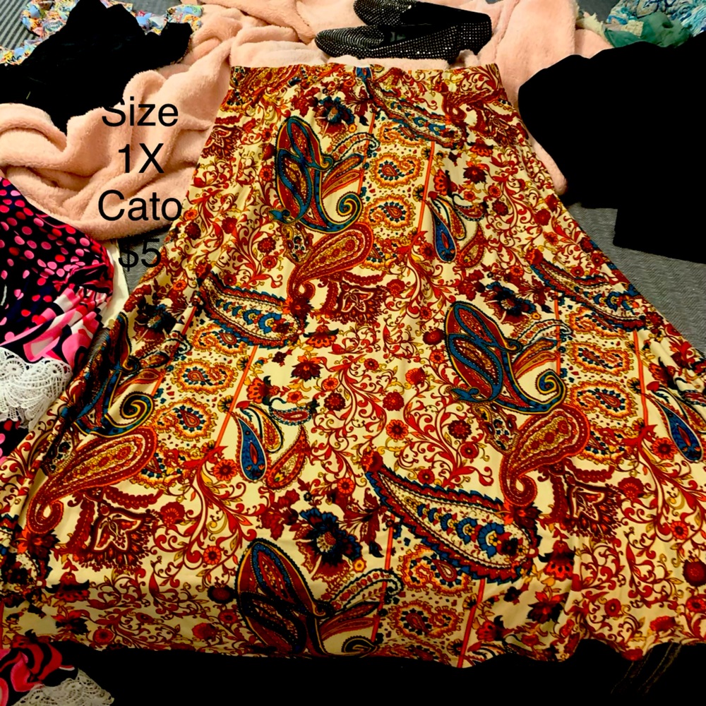 Cato paisley skirt